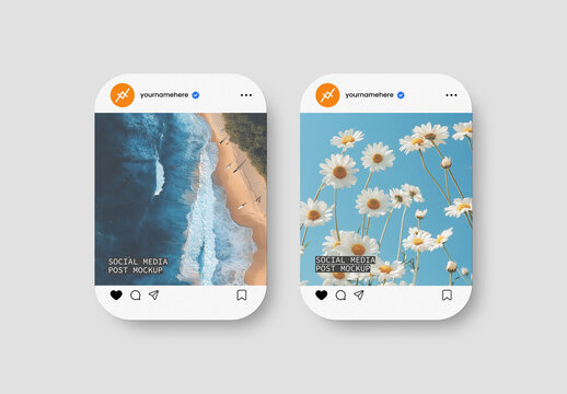 Social Media Post Mockup Template