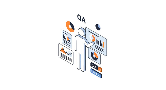 Quality Assurance and Data Analytics Concept Illustration.