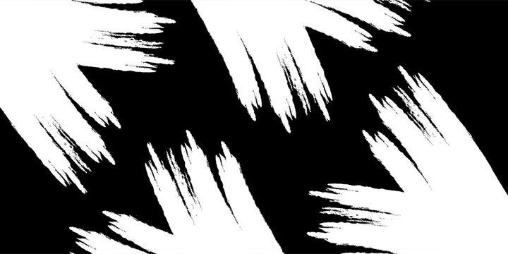 Flowing curves and brush strokes in Japanese style.
