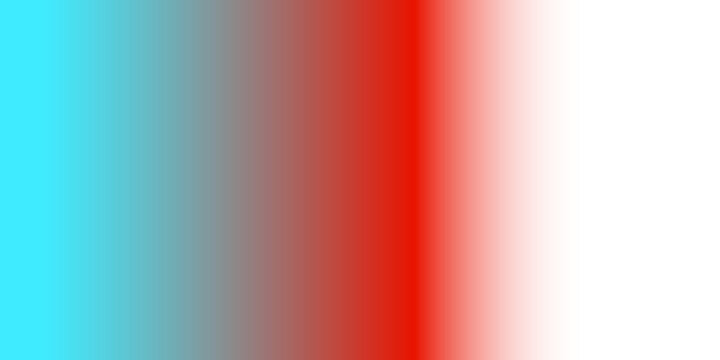 Abstract background with a smooth gradient transition from cyan to grey to red and finally to white isolated on transparent background