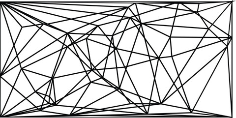 Fototapeta premium Abstract geometric background with red lines forming a complex triangular mesh pattern.