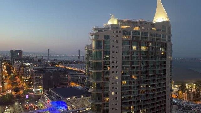 The waterfront area around the Lisbon Aquarium is the most modern, open and waterfront oriented parts of the city of Lisbon.  featuring modern architecture, gondolas, and modern bridges.