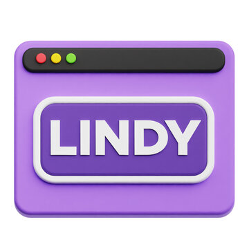 LINDY AI Tools 3D Icon Isolated On The Transparent Background