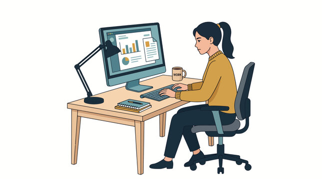 businessman working on computer