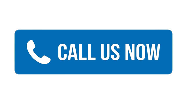 Sleek graphic of a call us now button with phone icon symbol representing hotline help and professional customer service assistance for business communication and support center web interface.
