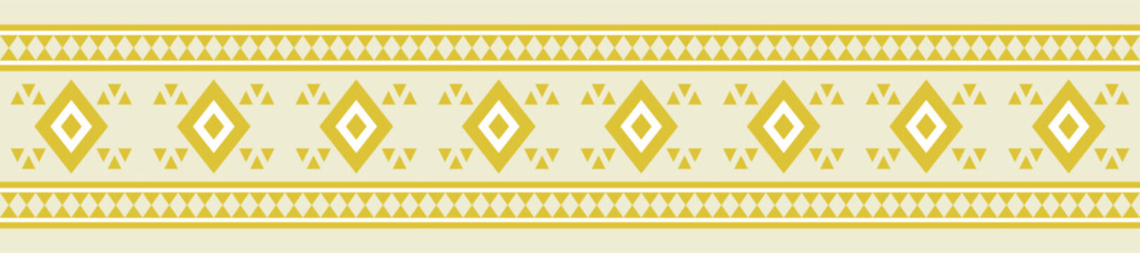 Gold ethnic border ornament. Geometric ethnic oriental seamless pattern. Stripe vector illustration. Native American Mexican African Indian tribal. Design border, textile, fabric, clothing, carpet