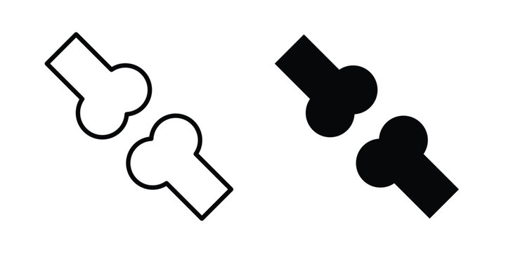 Bones icon editable stroke Line pack. Clipart icon set