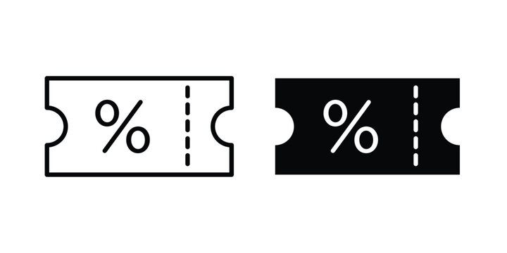 Discount code icon editable stroke Line pack. Clipart icon set