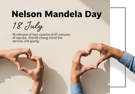 Nelson mandela international day hands forming heart july 18th commemoration