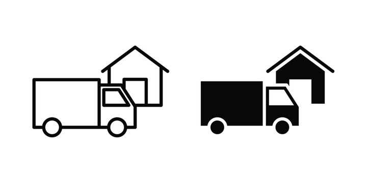 Home delivery icon editable stroke Line pack. Clipart icon set