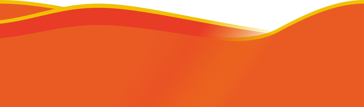 Abstract Orange Wave Banner Header Vector Element