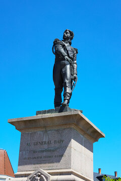 Colmar, France, May 23, 2026: Monument of General Rapp Against Clear Blue Sky - Historical Sculpture for Travel and Education