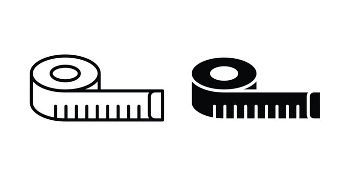 Measuring tape icon editable stroke Line pack. Clipart icon set