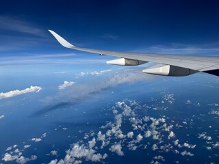 Fototapeta premium view from airplane window
