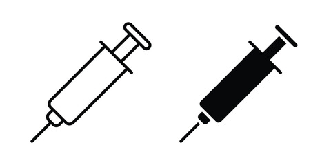 Syringe icon editable stroke Line pack. Clipart icon set © Warpiya