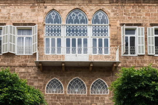 Beirut, Lebanon - April 29th 2025 - Typical Lebanese architecture in Gemmayze area in Beirut.