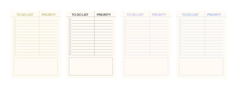 task planner pages collection, minimalist checklist templates, digital and printable organization tools. to do list templates set