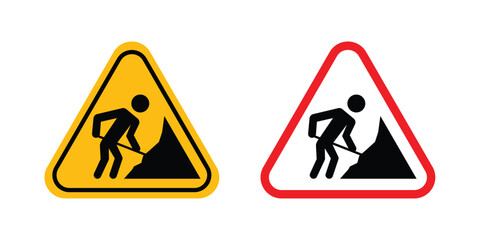 Under construction sign editable stroke Line pack. Clipart icon set © Warpiya