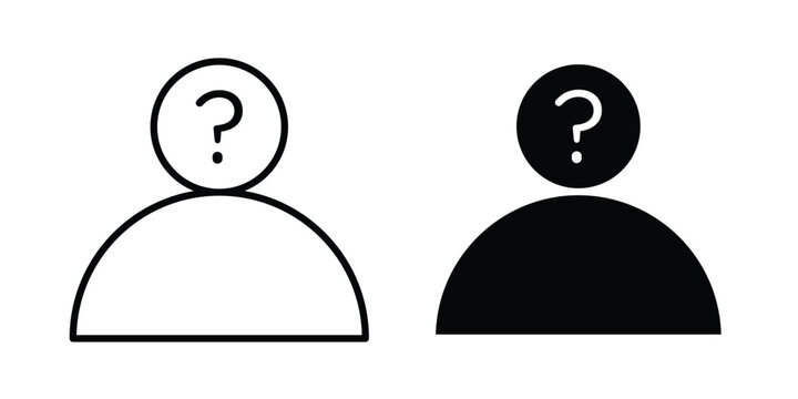 unknown person icon editable stroke Line pack. Clipart icon set
