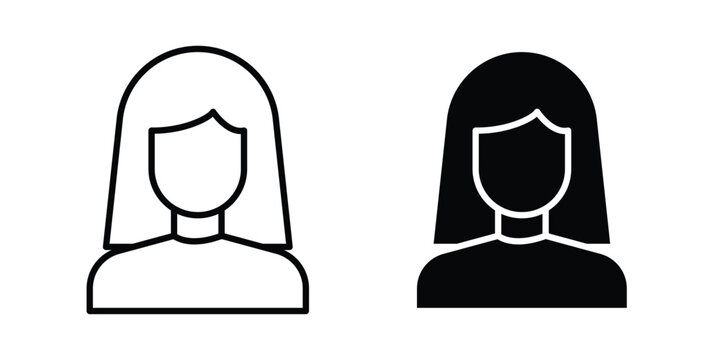 women icon editable stroke Line pack. Clipart icon set
