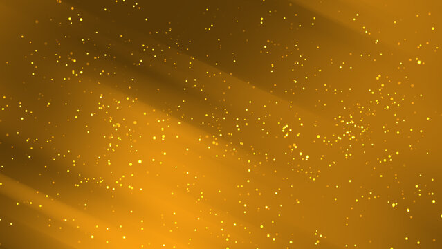 Abstract background featuring shimmering gold particles with a luxurious and elegant cinematic light effect.