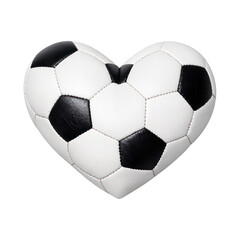 Fototapeta premium PNG Heart-shaped soccer ball illustration.