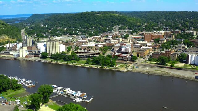 Main Street River Town America USA
