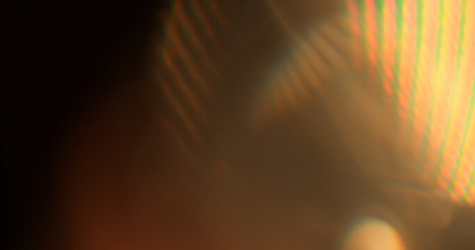 Abstract RGB prism lens flare with colorful light refraction and optical distortion. Creative cinematic background suitable for visual effects, overlays and modern digital design.