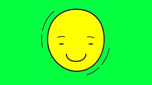 yellow smiley emote with chroma key