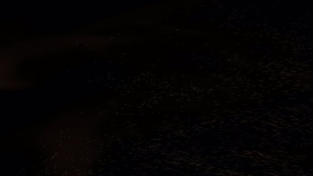 Sand Particle Transition Animation with Swirling Dust Storm Effect on Dark Background, Desert Sand Flow Reveal, Cinematic Motion Graphics Overlay Loop