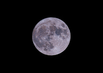 Obraz premium Blue moon May 30, 2026 over Ottawa, Canada against a black background.