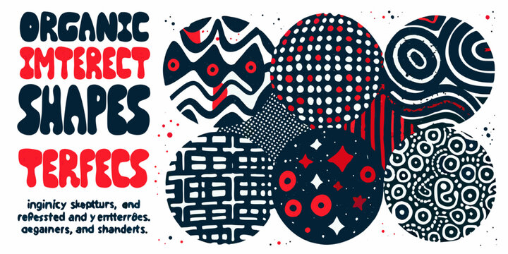 organic textured shapes with playful patterns imperfect