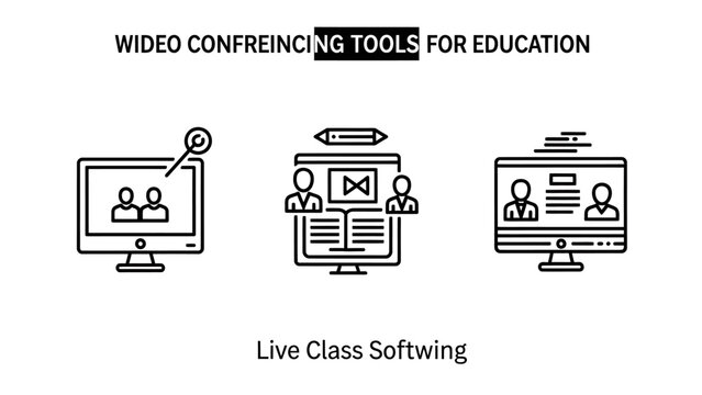 Conferencing and virtual classroom tools for remote education with e learning conferencing education classroom learning teaching technology communication software training instruction