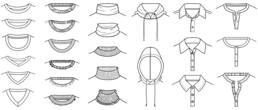 Garment Collars and Necklines Collection