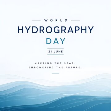 World hydrography day banner design with abstract ocean wave background hydrography nautical