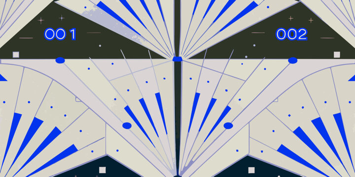 retro futuristic geometric pattern vector triangle design