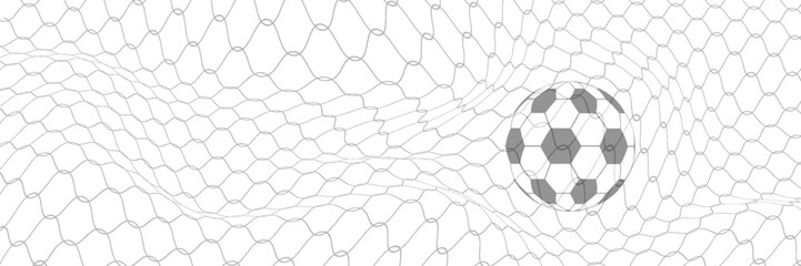 Fishing or soccer net. Repeated hexagon pattern. Black wired mesh texture isolated on white background. Metallic or fabric fence, Vector graphic Illustration. © faiqoh