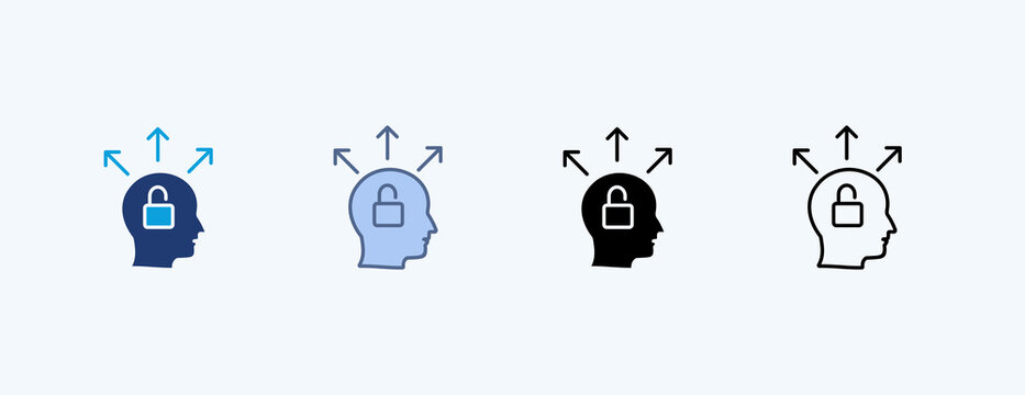 Open Mind Multiple Icon Illustration Vector