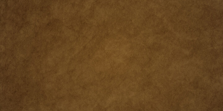 Dark brown parchment wall rough grunge concrete paper design. old wall vintage limestone aged texture background.