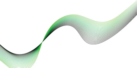 Fototapeta premium Elegant Green and Black Smooth Wave Abstract Vector Design for Modern Creative Digital Background Illustration