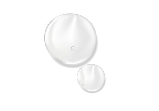 Drop of moisturizing gel or serum on a white background cosmetic product for skin care