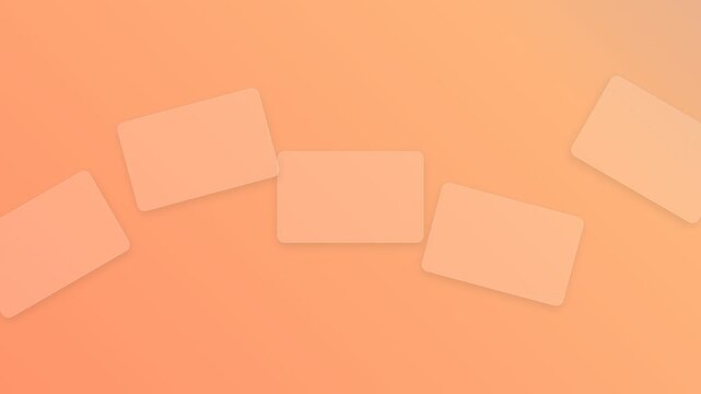Floating blank rectangular cards set against a soft gradient background