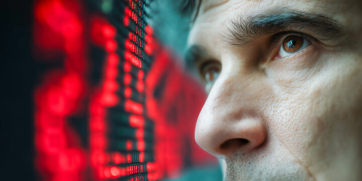 Executive analyzing warning alerts about stagnant strategies and declining relevance inside evolving competitive global industries today