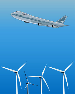 pale eoliche e aereo