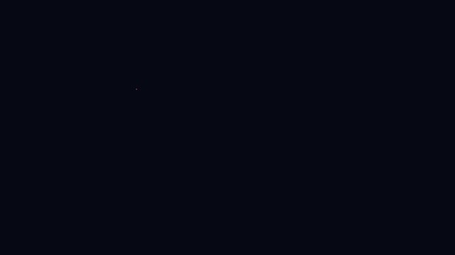 A single red firework burst illuminating a dark night sky in the distance