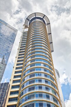 SINGAPORE CITY, SINGAPORE - MARCH 13, 2024: 30 Raffles Place formerly called Chevron House and Caltex House, an office building in Downtown Core district of Singapore.