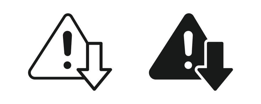 Risk Reduction Icon Set, Risk Mitigation and Safety Management Symbol, Outline and Solid Style. Vector Illustration.