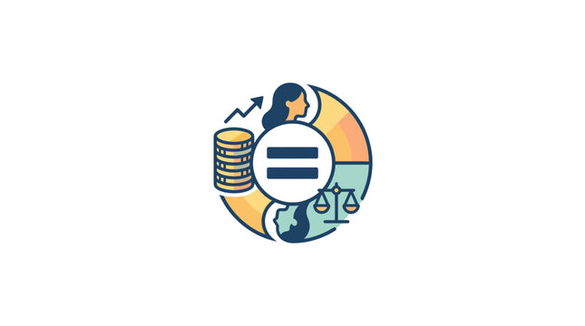 Gender Equality and Equal Pay Concept Illustration