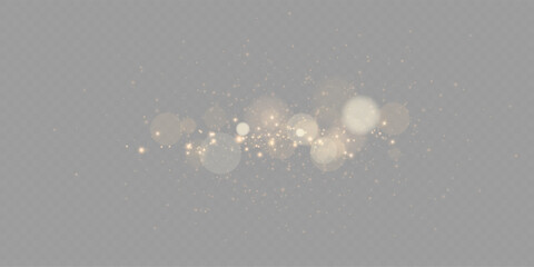 Obraz premium Golden Christmas Light Bokeh Sparkle Trail on Transparent Background