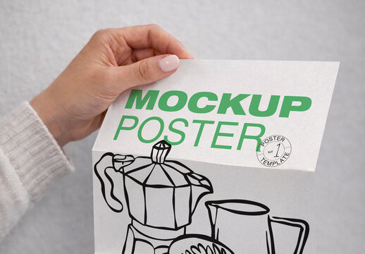 Folded Poster Mockup